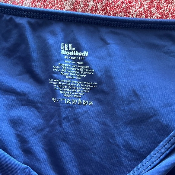 Modibodi Teen Period Proof Swim Bikini Brief,  Blue Size 14-16 - Picture 2 of 5